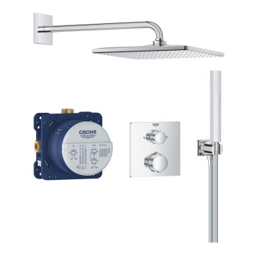 GROHE 34881000 - falba építhető zuhanyrendszer PRECISION 310 × 310 mm fényes króm