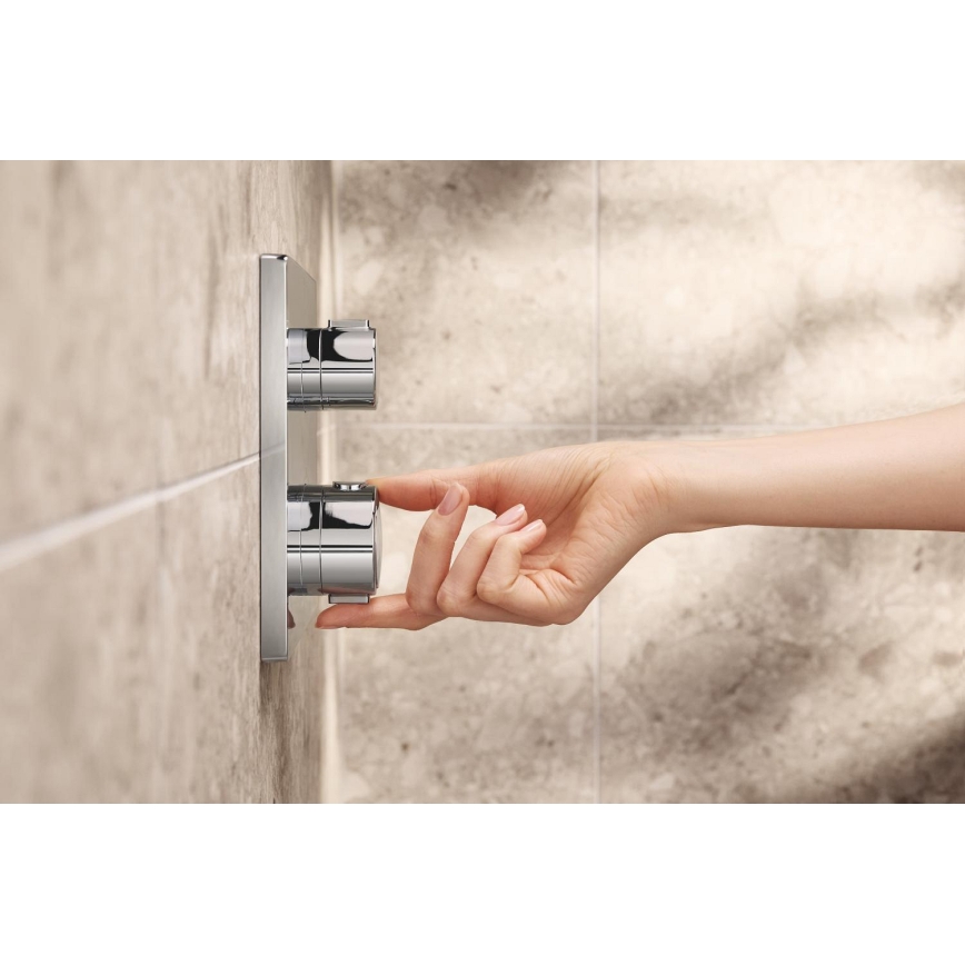 GROHE 348822430 - PRECISION 250 × 250 mm fekete zuhanyszett