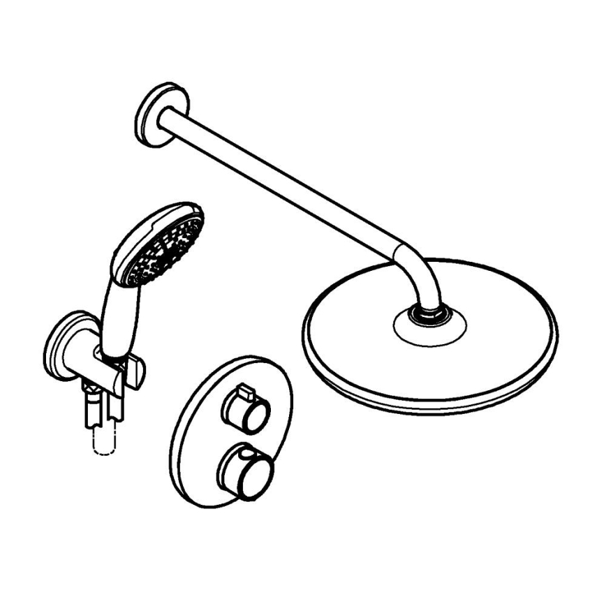 GROHE 34883000 - PRECISION VITALIO START 250 zuhanyrendszer, fényes króm
