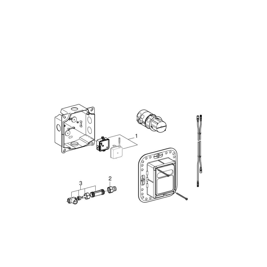 GROHE 36264001 - ESSENSE E falba süllyesztett beépítésű rendszer, fényes króm