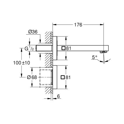GROHE 36442000 - Infrás elektronikus csaptelep EUROCUBE E fényes króm