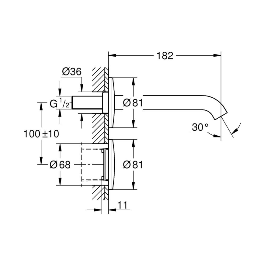 GROHE 36447000 - ESSENCE E infraérzékelős elektronikus csaptelep 182 mm, fényes króm