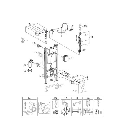 GROHE 36497000 - SOLIDO WC-modul 1,13 m, fehér