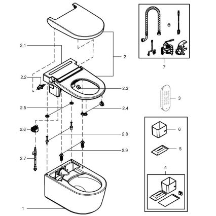 GROHE 36507SH0 - SENSIA zuhanyfunkciós WC 600 × 387 × 403 mm kerámia/fehér