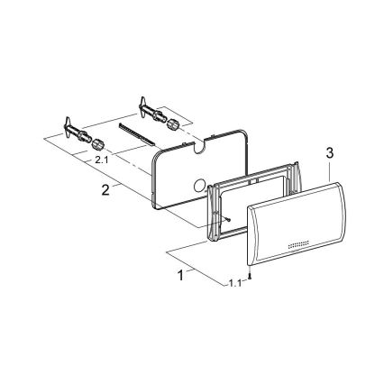 GROHE 37053SH0 - Öblítő nyomólap CLASSIC 330 × 190 mm fehér