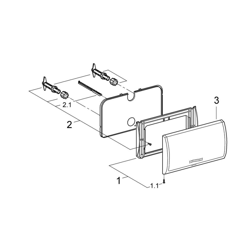 GROHE 37053SH0 - Öblítő nyomólap CLASSIC 330 × 190 mm fehér