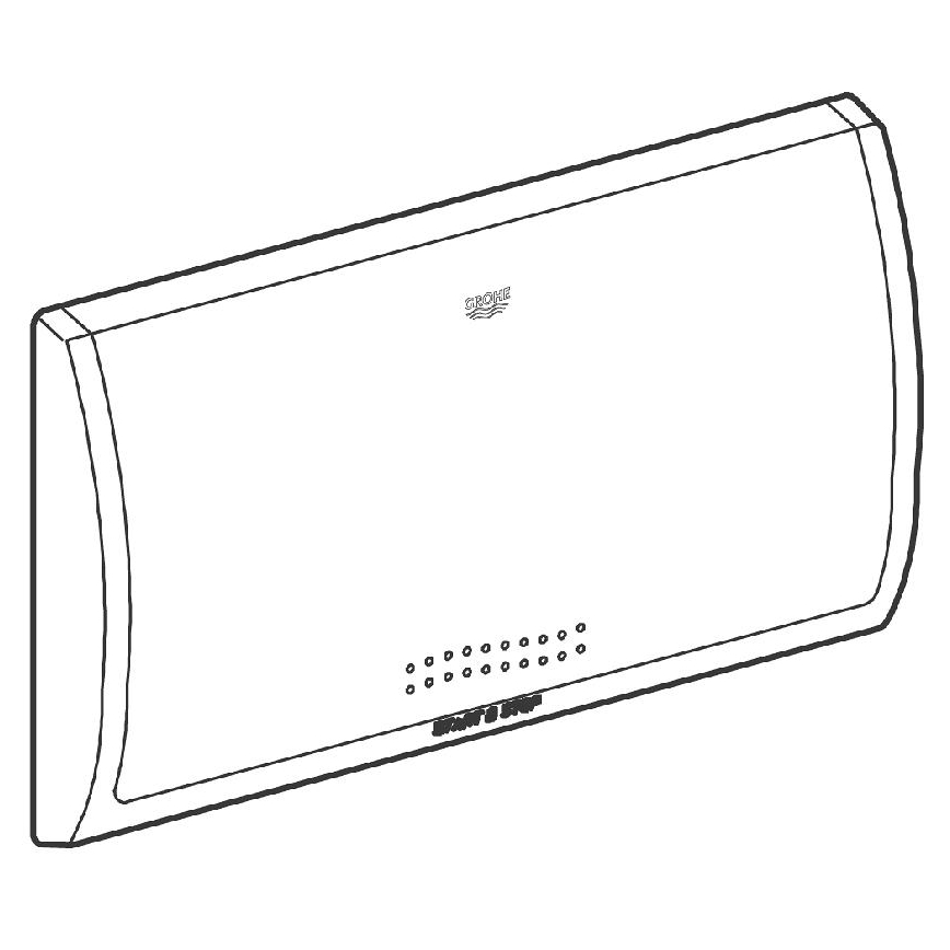 GROHE 37053SH0 - Öblítő nyomólap CLASSIC 330 × 190 mm fehér