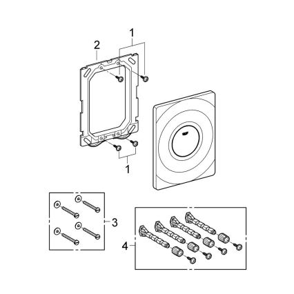 GROHE 37063SH0 - Nyomólap SURF 156 × 197 mm fehér