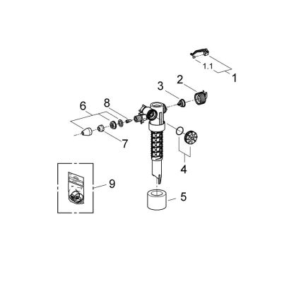 GROHE 37095000 - Töltőszelep 38” fényes króm