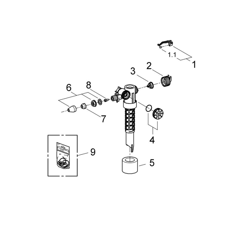 GROHE 37095000 - Töltőszelep 38” fényes króm