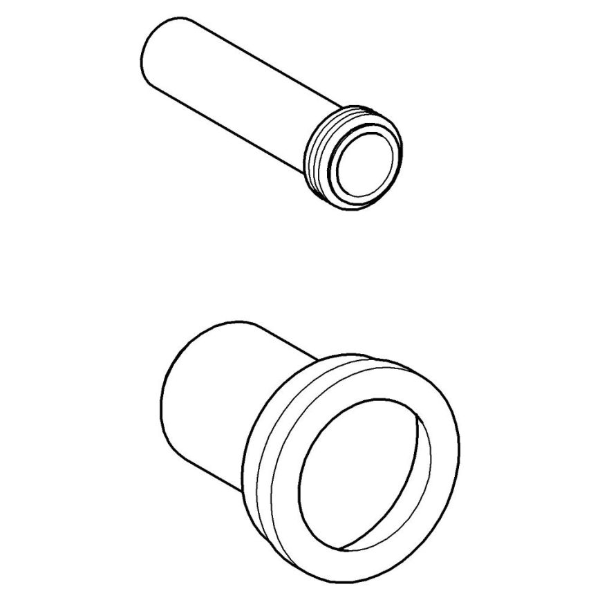 GROHE 37311K00 - WC be- és elvezető szerelőkészlet, 150 mm, fekete