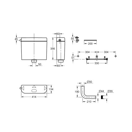 GROHE 37791SH0 - PS öblítőtartály, fehér