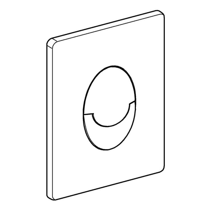 GROHE 38505P00 - SKATE AIR nyomólap, 156 × 197 mm, matt króm