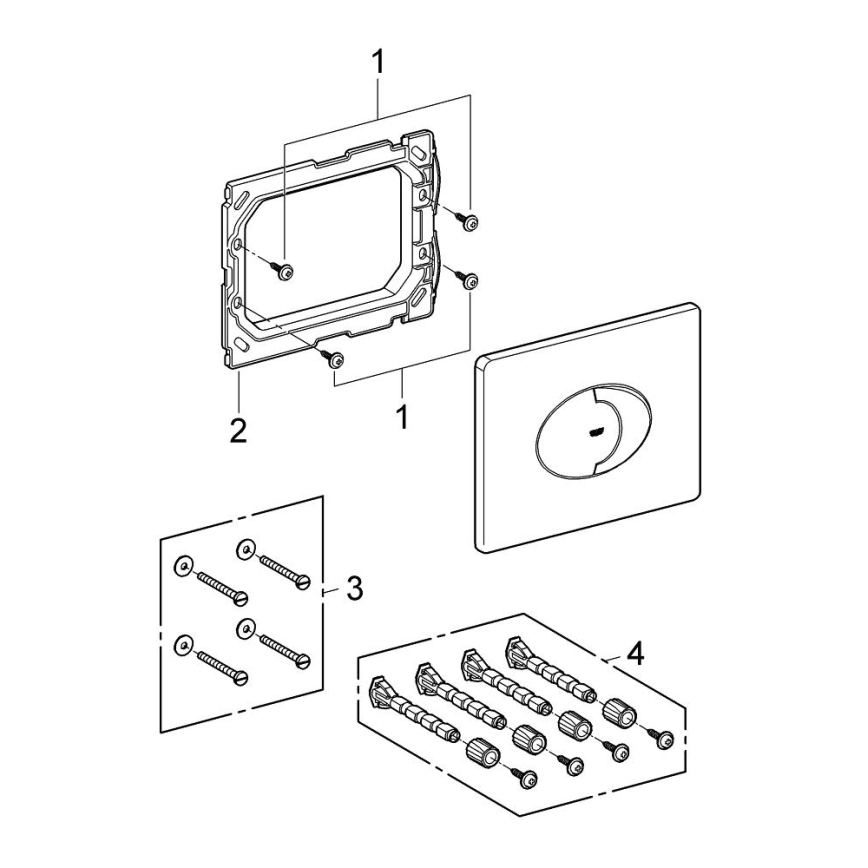 GROHE 38506SH0 - SKATE AIR öblítő nyomólap 156 × 197 mm fehér