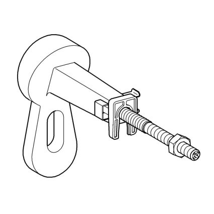 GROHE 3855800M - RAPID SL fali csatlakozó 130-230 mm fényes króm