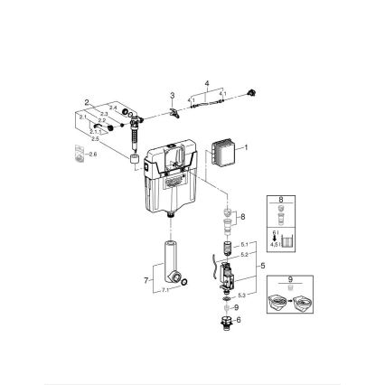 GROHE 38661000 - Öblítőtartály GD 2