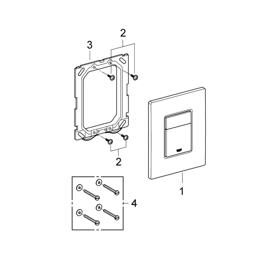 GROHE 38732GL0 - SKATE COSMOPOLITAN nyomólap 156 × 197 mm arany