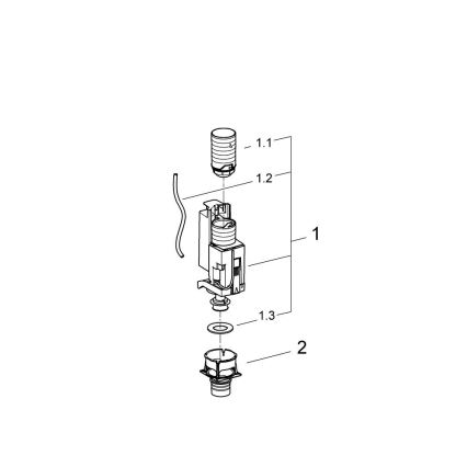 GROHE 38736000 - Átalakítókészlet a GD 2 kettős öblítéséhez