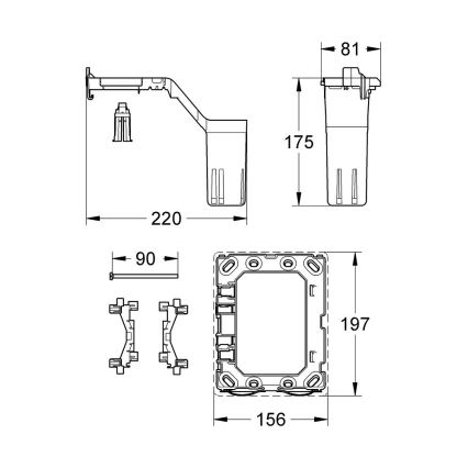 GROHE 38796000 - FRESH átalakító készlet 156 × 197 mm
