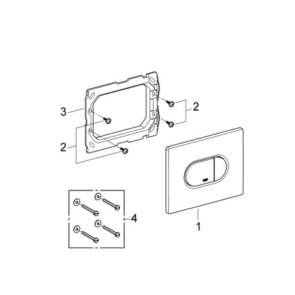 GROHE 38858SH0 - ARENA COSMOPOLITAN öblítő nyomólap 156 × 197 mm fehér