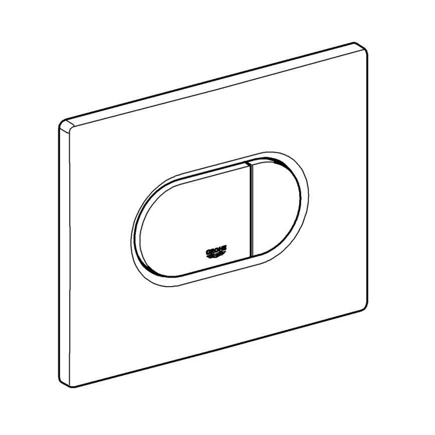 GROHE 38858SH0 - ARENA COSMOPOLITAN öblítő nyomólap 156 × 197 mm fehér