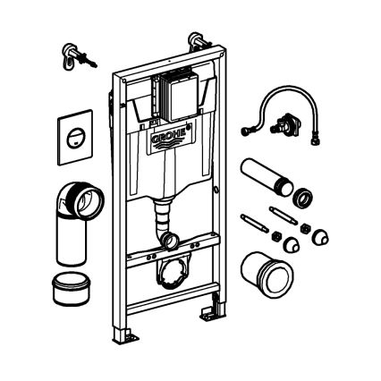 GROHE 38860000 - RAPID SL 3 az 1-ben készlet, 1,13 m