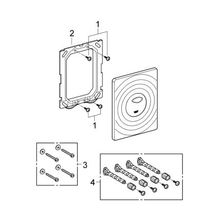 GROHE 38861000 - SURF nyomólap 156 × 197 mm, fényes króm