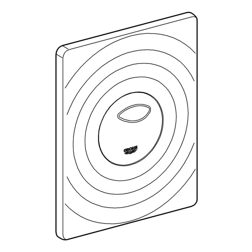 GROHE 38861000 - SURF nyomólap 156 × 197 mm, fényes króm