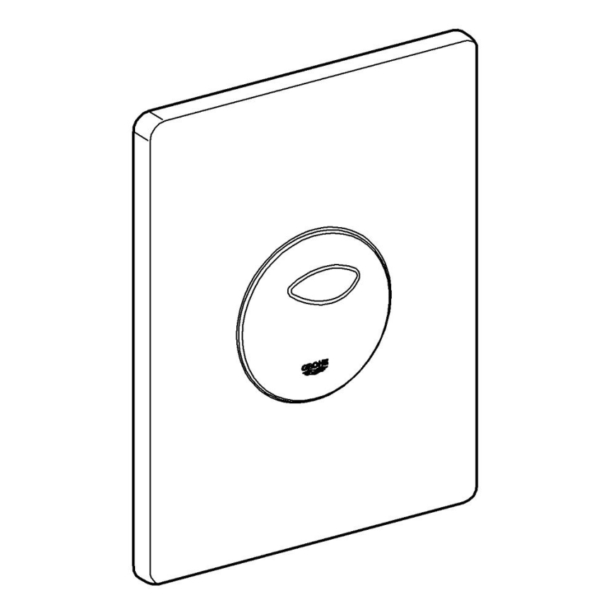 GROHE 38862000 - Öblítő nyomólap SKATE 156 × 197 mm polírozott króm