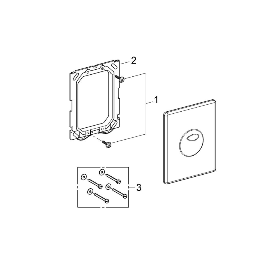 GROHE 38862SH0 - SKATE nyomólap 156 × 197 mm fehér