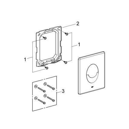 GROHE 38964KF0 - START öblítőnyomógomb 156 × 197 mm phantom fekete