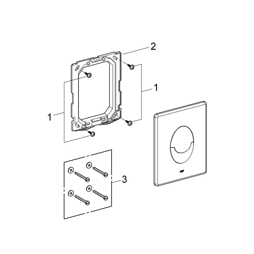 GROHE 38964P00 - START öblítőgomb 156 × 197 mm matt króm