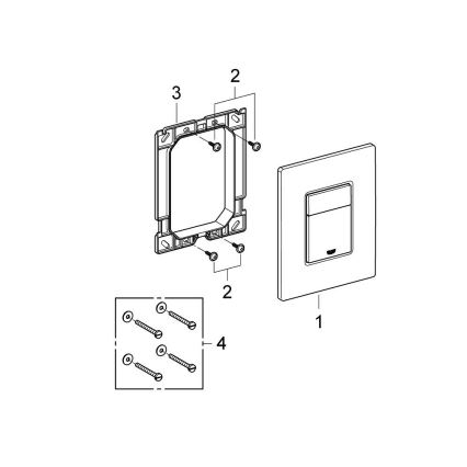 GROHE 38966SH0 - EVEN vezérlőgomb 156 × 197 mm, fehér
