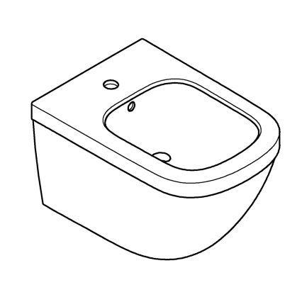GROHE 39208000 - Falra szerelhető bidé EURO CERAMIC 540 × 375 mm kerámia/fehér