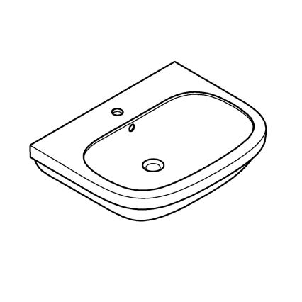 GROHE 39323000 - Mosdó EURO CERAMIC 650 × 514 mm kerámia/fehér