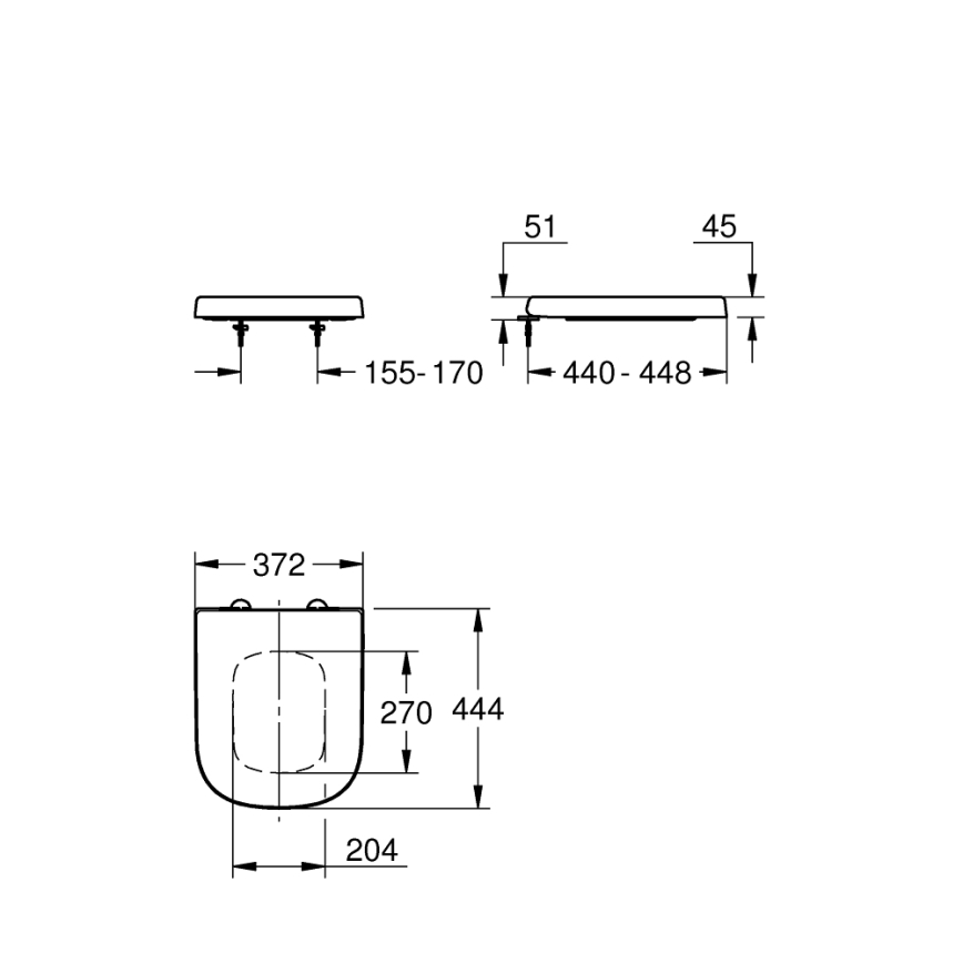 GROHE 39330002 - EURO CERAMIC WC-ülőke, tartós fehér