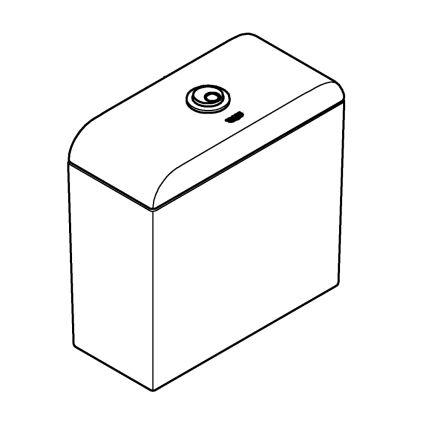 GROHE 39332000 - Öblítőtartály EURO CERAMIC 385 × 170 × 370 mm kerámia/fehér