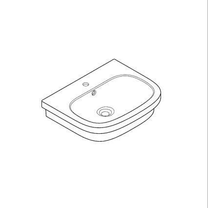 GROHE 39337000 - EURO CERAMIC ráültethető mosdó 600 × 480 mm kerámia/fehér