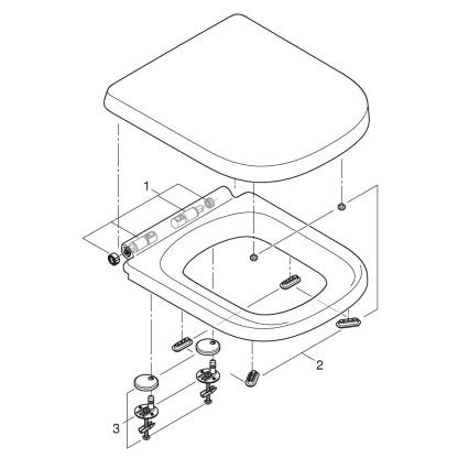 GROHE 39462000 - WC szett EURO CERAMIC 67,5 x 37,4 x 77,4 cm kerámia/fehér