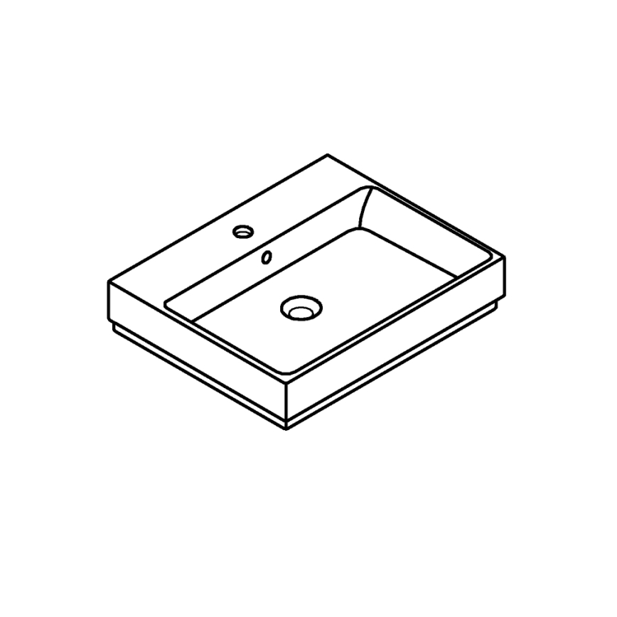 GROHE 3947700H - CUBE CERAMIC mosdó, 600 × 490 mm, kerámia/fehér