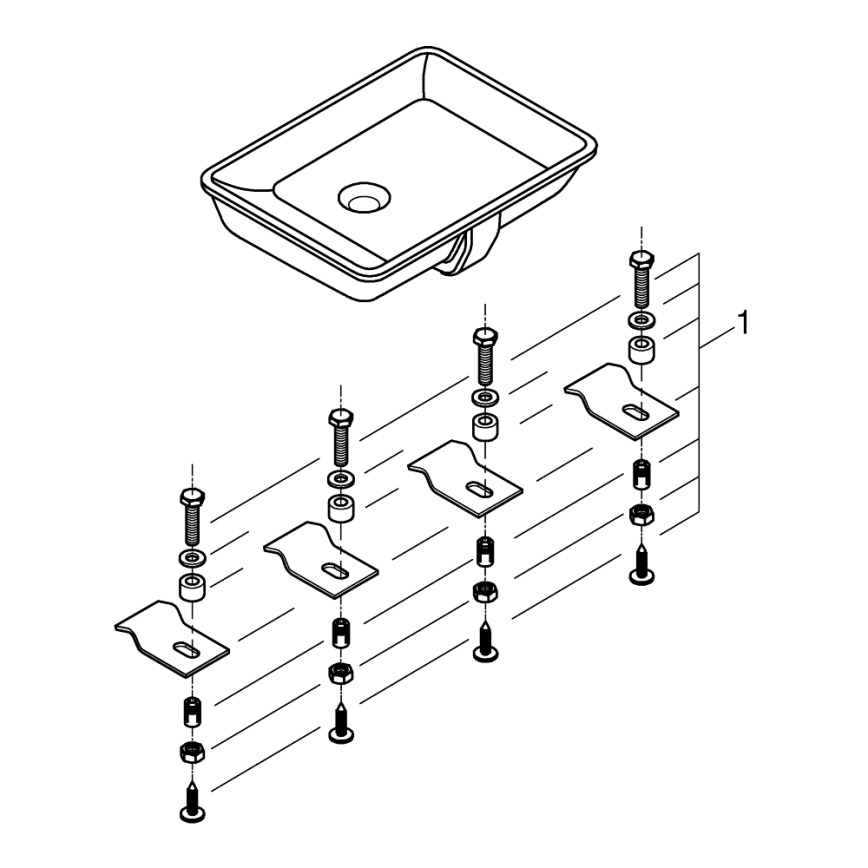 GROHE 3948000H - Mosdókagyló CUBE CERAMIC 492 × 370 mm kerámia/fehér
