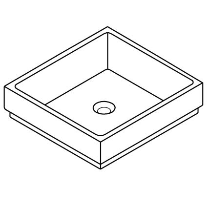 GROHE 3948100H - CUBE mosdó 500 × 470 mm kerámia/fehér