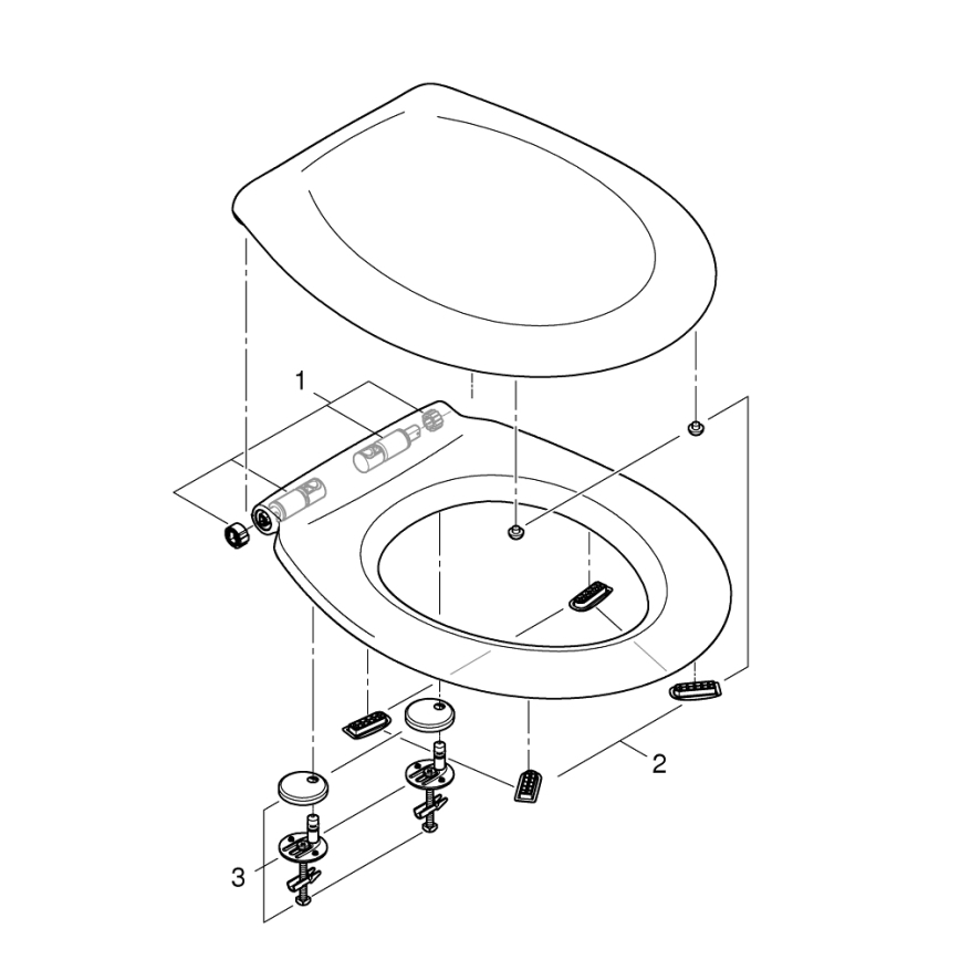 GROHE 39493000 - WC-ülőke BAU CERAMIC tartós fehér