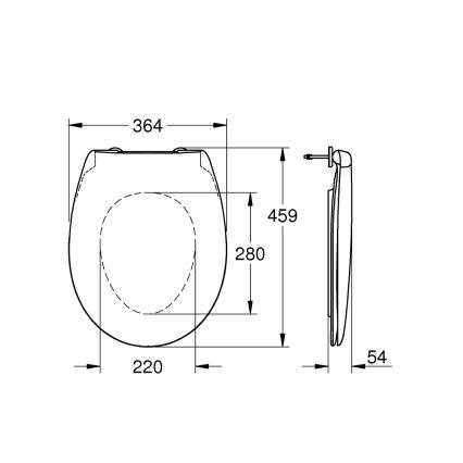 GROHE 39493000 - WC-ülőke BAU CERAMIC tartós fehér