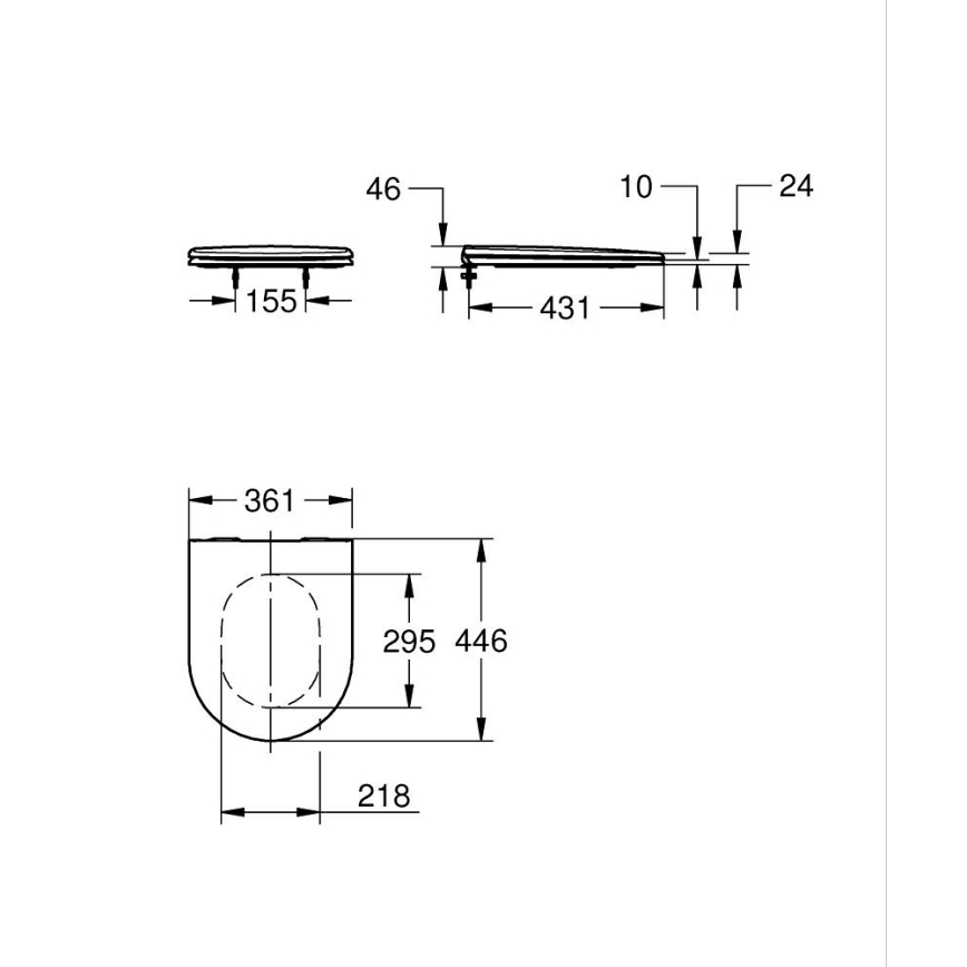 GROHE 39577001 - WC-ülőke ESSENCE, duroplast fehér