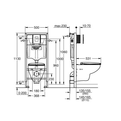 GROHE 39586000 - SOLIDO 5 az 1-ben szett, 1,13 m, kerámia/fehér