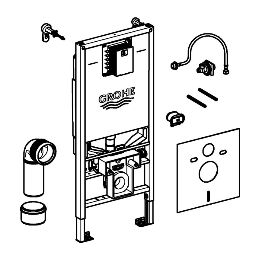 GROHE 39598000 - RAPID SLX modul falra szerelhető WC-hez, 1,13 m, fehér