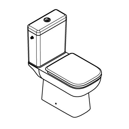 GROHE 39814000 - WC kombi szett START EDGE 825 × 557 × 384 mm kerámia/durofehér