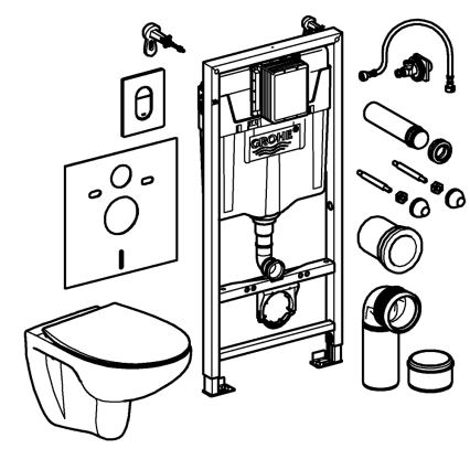 GROHE 39902000 - SOLIDO WC-csésze 230 x 500 x 1130 kerámia/fehér