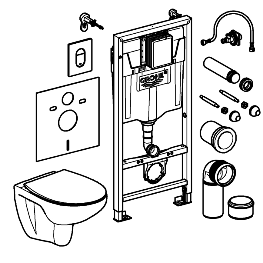 GROHE 39902000 - SOLIDO WC-csésze 230 x 500 x 1130 kerámia/fehér